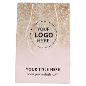 ミニマルなビジネス モダン ギフトバッグ (裏面)