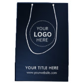 ミニマルなビジネス モダン ギフトバッグ (裏面)