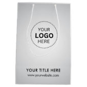 ミニマルなビジネス モダン ギフトバッグ (裏面)