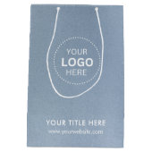 ミニマルなビジネス モダン ギフトバッグ (裏面)