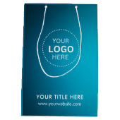 ミニマルなビジネス モダン ギフトバッグ (裏面)