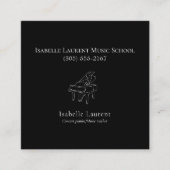 ミニマルなピアニスト音楽先生 コーリングカード (正面)