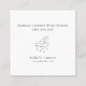 ミニマルなピアニスト音楽先生 コーリングカード (正面)