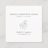 ミニマルなピアニスト音楽先生 スクエア名刺 (正面)