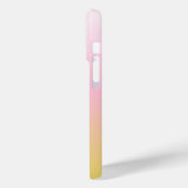ミニマルなピンクと黄色のグラデーションのモノグラム Case-Mate iPhoneケース (裏面 / 左)