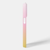 ミニマルなピンクと黄色のグラデーションのモノグラム Case-Mate iPhoneケース (裏面 / 右)