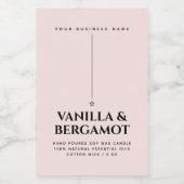 ミニマルなピンクのキャンドル製品ラベル フードラベル (シングルラベル)