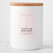 ミニマルなピンクのキャンドル製品ラベル フードラベル (正面)