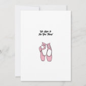 ミニマルなピンクのバレエダンス発表会招待状 招待状 (裏面)