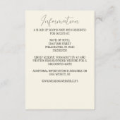 ミニマルなピンクのローズモノグラム結婚ズ エンクロージャーカード (正面)