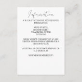 ミニマルなピンクのローズモノグラム結婚ズ エンクロージャーカード (正面)