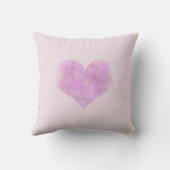 ミニマルなピンクの水色ハートバレンタイン クッション (裏面)