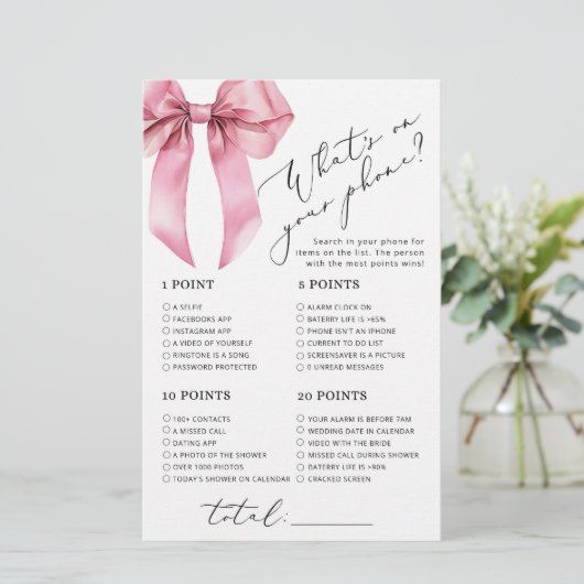 ミニマルなピンクボウあなたの携帯ゲームに何が (スタンド正面)