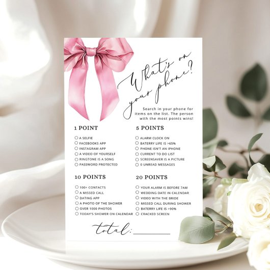 ミニマルなピンクボウあなたの携帯ゲームに何が