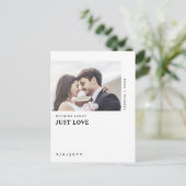 ミニマルなファンシー何も日付を保存する ポストカード (スタンド正面)