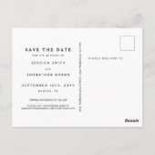 ミニマルなファンシー何も日付を保存する ポストカード (裏面)