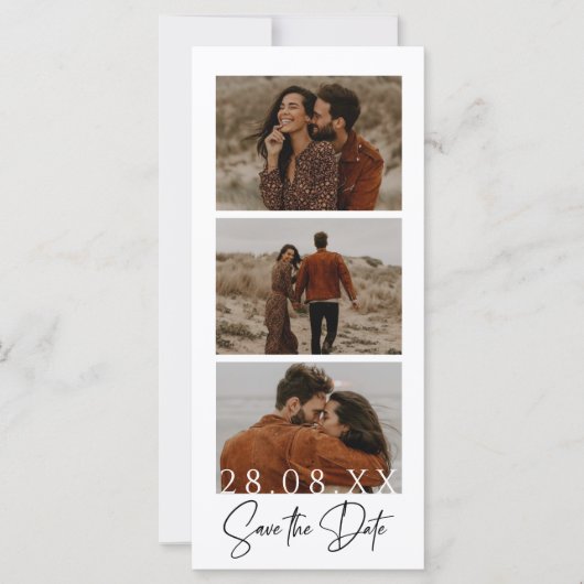 ミニマルなフィルムストリップフォトブース日付を保存 (正面)