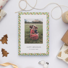 ミニマルなフェスティブ ハッピー ホリデー クリスマス フォト