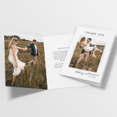 ミニマルなフォトウェディング サンキューカード