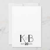 ミニマルなフォトオーバーレイモダンタイポグラフィ結婚ズ 招待状 (裏面)