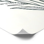 ミニマルなフラワーラインアート ポスター (角)