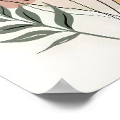 ミニマルなフラワーラインアート ポスター (角)