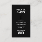 ミニマルなフルフォトシンプル 名刺 (裏面)