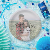 ミニマルなフルフォト結婚ズ ペーパープレート (パーティー)