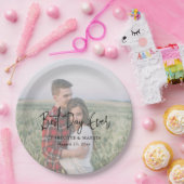 ミニマルなフルフォト結婚ズ ペーパープレート (パーティー)