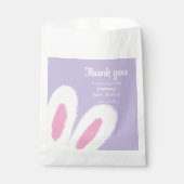 ミニマルなフワフワフワのバニーシャワー フェイバーバッグ (正面)