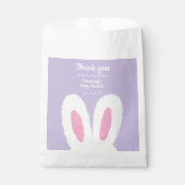 ミニマルなフワフワフワのバニーシャワー フェイバーバッグ (正面)