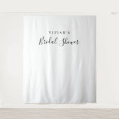 ミニマルなブライダルシャワーの写真小道具背景 タペストリー (正面)