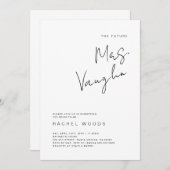 ミニマルなブライダルシャワー招待シンプル、招待状 招待状 (正面/裏面)