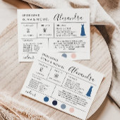 ミニマルなブライドメイド情報カード、プロポーザル・カード、 招待状