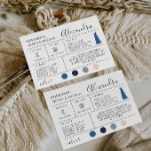 ミニマルなブライドメイド情報カード、プロポーザル・カード、 招待状