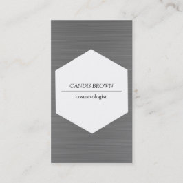 ミニマルなブラシをかけられた美容師または理容師の名刺 名刺