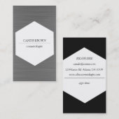 ミニマルなブラシをかけられた美容師または理容師の名刺 名刺 (正面/裏面)