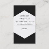 ミニマルなブラシをかけられた美容師または理容師の名刺 名刺 (裏面)