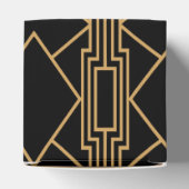 ミニマルなブラックと金ゴールドのアールデコ フェイバーボックス (上部)