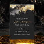 ミニマルなブラックと金ゴールドスクリプト21st誕生日 招待状<br><div class="desc">21番祝切りスタイルでミニマルなスクリプトブラックと金ゴールド誕生日招待状!黒とお洒落金ゴールドのアクセント、スクリプエレガントトタイポグラフィとクリーンなモダンデザインを備えた、洗練されたお祝いのトーンを設定する。シックなラウンジから親密な集まりまで、どの会場にも最適で、タイムレスなエレガンスと組み合わコンテンポラリーせしゃれているている。あなたの未来と同じくらい輝く招待であなたのマイルストーンの誕生日を忘れられない。応援21年の輝きに！</div>