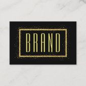 ミニマルなブラックと金ゴールドモダンエンパイアフォント 名刺 (正面)