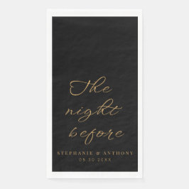 ミニマルなブラックと金ゴールド前夜結婚の