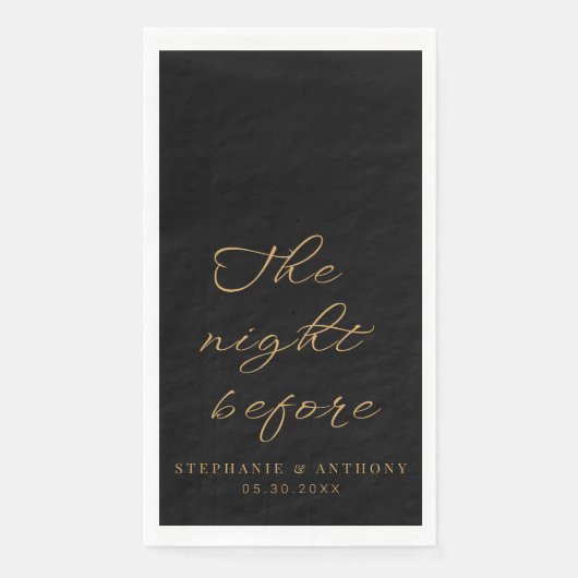 ミニマルなブラックと金ゴールド前夜結婚の (正面)