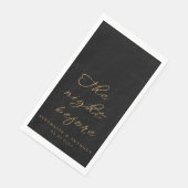 ミニマルなブラックと金ゴールド前夜結婚の (コーナー)