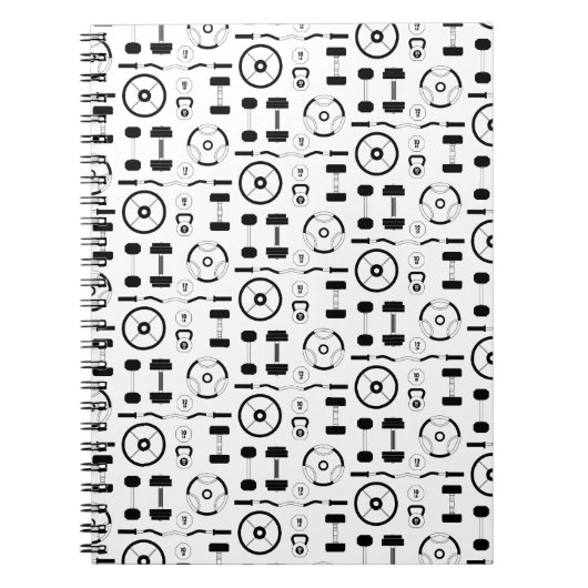 ミニマルなブラックジム設備 ノートブック (正面)