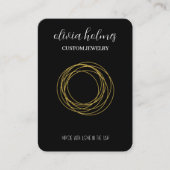 ミニマルなブラックジュエリー名刺 名刺 (正面)