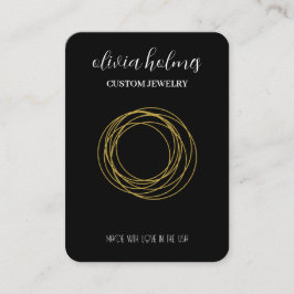 ミニマルなブラックジュエリー名刺 名刺