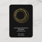 ミニマルなブラックジュエリー名刺 名刺 (裏面)