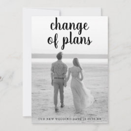 ミニマルなブラックスクリプト手書き写真結婚の種類 案内状