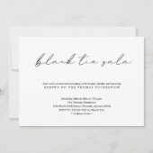 ミニマルなブラックタイガラ招待状 招待状 (正面)